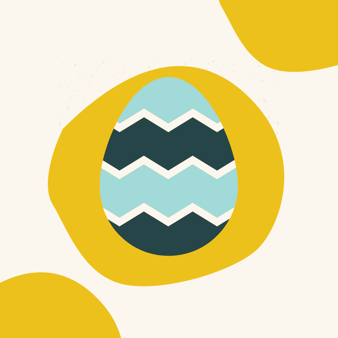 Turquoise & teal easter egg